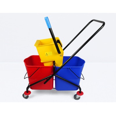 60L雙桶塑料拖地桶榨水車